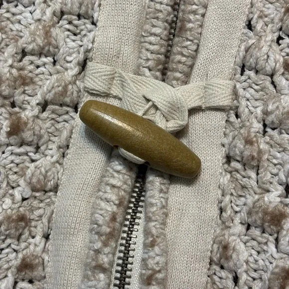 FREE PEOPLE Turn Up The Sun Speckled Toggle Button Zip Up Hooded Cardigan - Picture 6 of 15